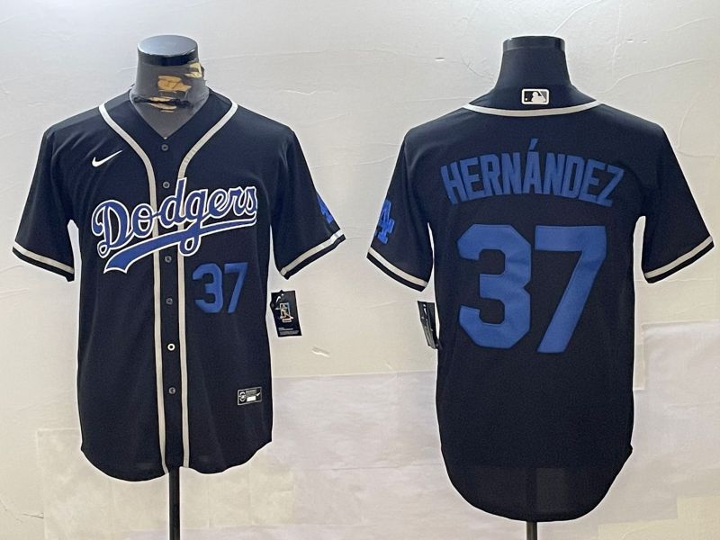 Men Los Angeles Dodgers #37 Hernandez Black Game 2024 Nike MLB Jersey style 11211->los angeles dodgers->MLB Jersey